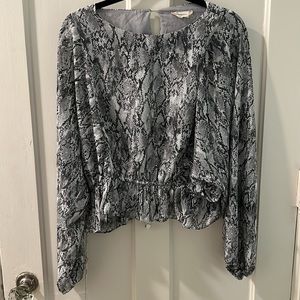 Large Altar’d State faux snakeskin blouse
